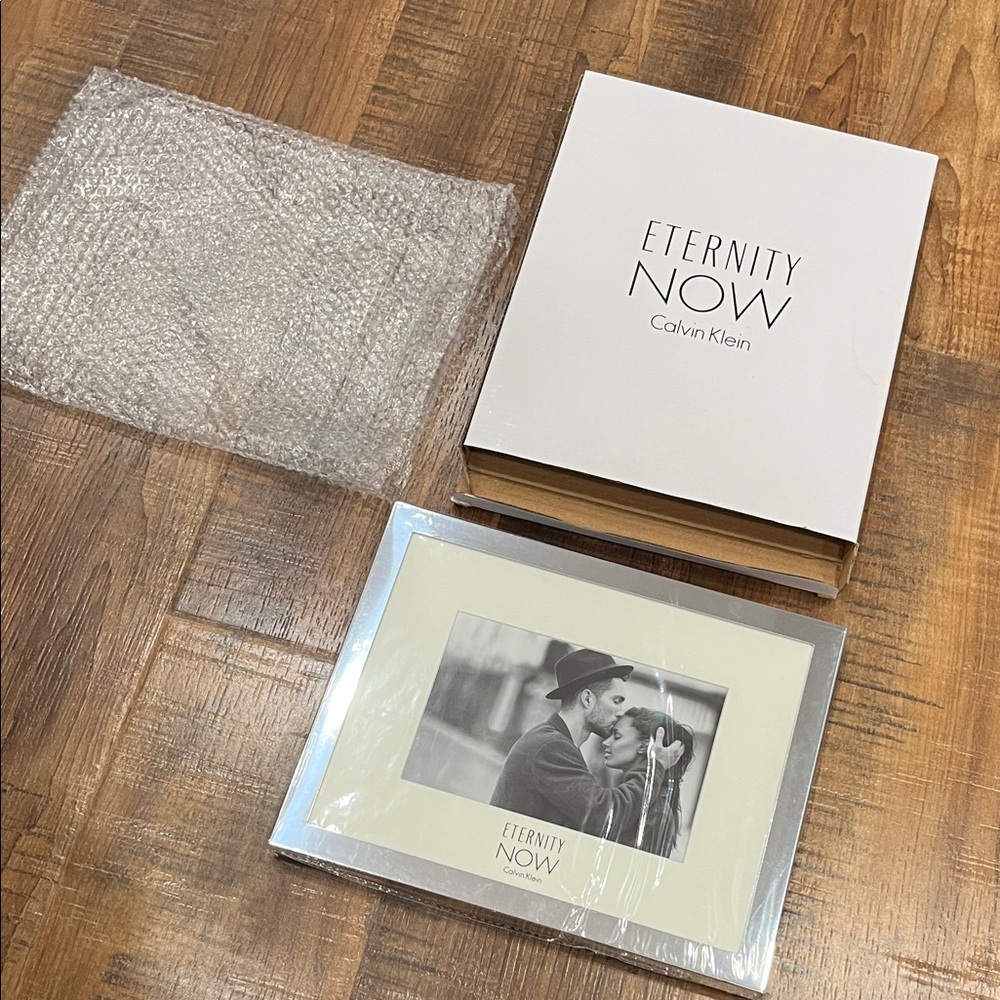 Calvin Klein Eternity Now Silver Framed Art new